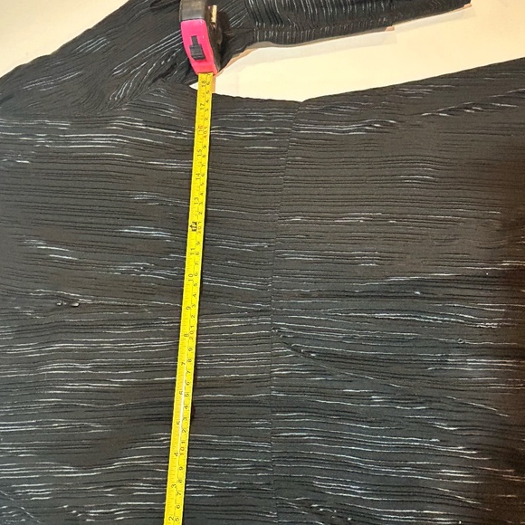 Catherine Malandrino Masami Metallic Ruffle Shift Dress with Bell Sleeves - Picture 12 of 13